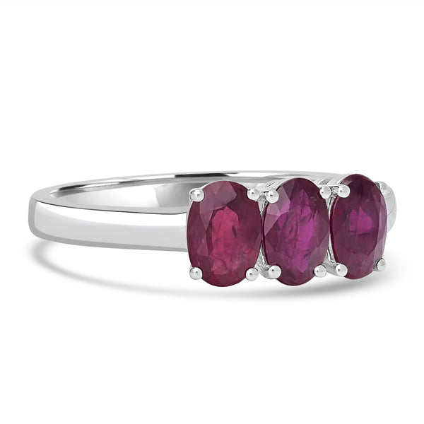 1.47ct Ruby Rings set in 14K White Gold