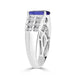 2.46Ct Tanzanite Ring With 0.69Tct Diamonds Set In 14Kt White Gold