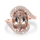 5.57ct Morganite Rings with 0.31tct Diamond set in 14K Rose Gold