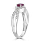 0.43ct Ruby Rings with 0.26tct Diamond set in 14K White Gold