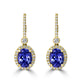 5.12tct Tanzanite Earring with 0.59tct Diamonds set in 14K Yellow Gold