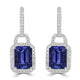 5.94tct Tanzanite Earring with 0.53tct Diamonds set in 14K White Gold