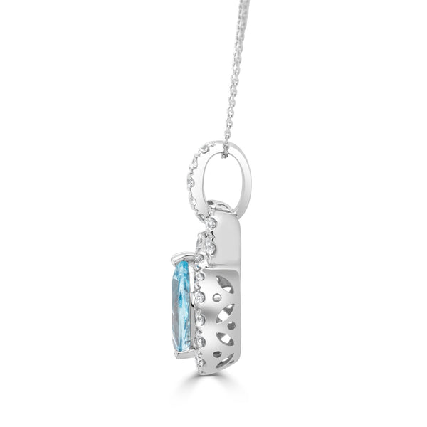 1.59ct Diamond Pendant with 0.55ct Diamonds set in 14K White Gold