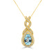 1.53ct Aquamarine Pendant with 0.24tct Diamonds set in 14K Yellow Gold