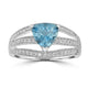 1.31ct  Aquamarine Rings with 0.29tct Diamond set in 14K White Gold