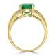 2.41ct Emerald Rings with 0.24tct Diamond set in 14K Yellow Gold