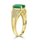 2.41ct Emerald Rings with 0.24tct Diamond set in 14K Yellow Gold