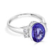 3.58Ct Tanzanite Ring With 0.26Tct Diamonds Set In 14Kt White Gold