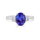 1.93ct Tanzanite Ring With 0.31tct Diamonds Set In 14Kt White Gold