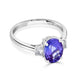 1.93ct Tanzanite Ring With 0.31tct Diamonds Set In 14Kt White Gold