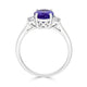 1.93ct Tanzanite Ring With 0.31tct Diamonds Set In 14Kt White Gold