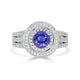 0.98 Tanzanite Rings with 0.46tct Diamond set in 14K Yellow Gold