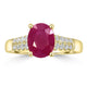 2.11ct Ruby Rings with 0.26tct Diamond set in 14K Yellow Gold