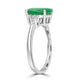 2.22ct   Emerald Rings with 0.1tct Diamond set in 14K White Gold