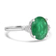 2.22ct   Emerald Rings with 0.1tct Diamond set in 14K White Gold