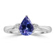 1.17ct Tanzanite Rings with 0.07tct Diamond set in 14K White Gold