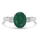 2.47ct   Emerald Rings with 0.31tct Diamond set in 14K White Gold