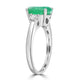 2.47ct   Emerald Rings with 0.31tct Diamond set in 14K White Gold