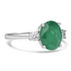 2.47ct   Emerald Rings with 0.31tct Diamond set in 14K White Gold