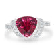 2.83ct Tourmaline Ring with 0.33tct Diamonds set in 14K White Gold