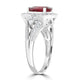 1.82ct Tourmaline Ring with 0.43tct Diamonds set in 14K White Gold