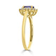 0.56Ct Tanzanite Ring With 0.25Tct Diamonds Set In 14Kt Yellow Gold