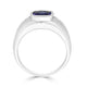 2.23Ct Tanzanite Ring With 0.36Tct Diamonds Set In 14Kt White Gold