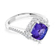 2.74Ct Tanzanite Ring With 0.52Tct Diamonds Set In 14Kt White Gold