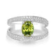 1.69ct Sphene Rings with 0.52tct Diamond set in 14K White Gold