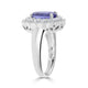 3.96 Tanzanite Rings with 0.85tct Diamond set in 14K White Gold