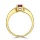 0.78ct Ruby Rings with 0.12tct Diamond set in 14K Yellow Gold