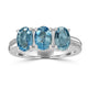 2.22ct  Aquamarine Rings with 0.09tct Diamond set in 14K White Gold