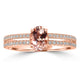 1.78ct Morganite Rings with 0.18tct Diamond set in 14K Rose Gold