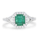 1.4ct Emerald Ring with 0.4tct Diamonds set in 14K White Gold