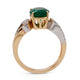 2.46Ct Emerald With 0.15Tct Diamond Set In 14K Two Tone Gold Ring