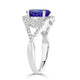 2.64Ct Tanzanite Ring With 0.47Tct Diamonds Set In 18Kt White Gold