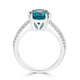 5.34Ct Blue Zircon Ring With 0.32Tct Diamonds Set In 14Kt White Gold