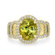 3.72ct  Sphene Rings with 0.85tct Diamond set in 14K Yellow Gold