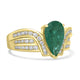 2.01ct   Emerald Rings with 0.58tct Diamond set in 14K Yellow Gold