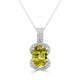 2.64ct Sphene Pendant with 0.22tct Diamonds set in 14K White Gold