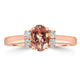 0.77ct Morganite Rings with 0.12tct Diamond set in 14K Rose Gold