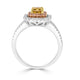 0.71Tct Yellow Diamond Ring With 0.60Tct Diamonds Set In 18Kt Two Tone Gold