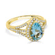 1.35Ct Aquamarine Ring With 0.32Tct Diamonds Set In 14Kt Yellow Gold