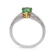 1.10Ct Tsavorite Ring With Designer 0.24Tct Diamond 14Kt Two Tone Gold Band