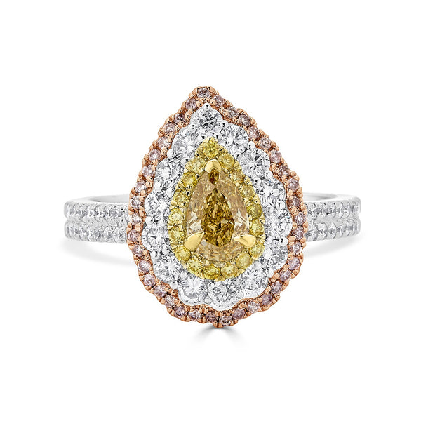 0.51Tct Diamond Ring With 1.03Tct Diamonds Set In 14Kt Two Tone Gold