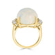 13.85Ct Opal Ring With 0.40Tct Diamonds Set In 14Kt Yellow Gold