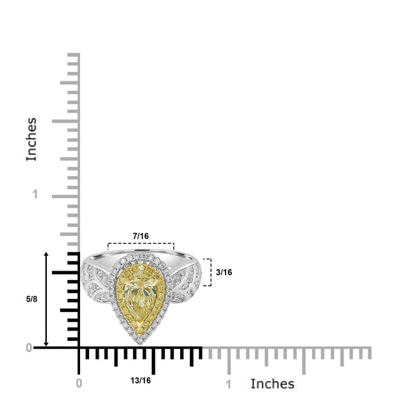 0.94ct Diamond Rings with 0.58tct Diamond set in 18K Two Tone Gold