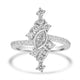 0.24ct  Diamond Rings with 0.58tct Diamond set in 18K White Gold