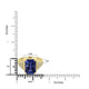 4.903ct Tanzanite Rings with 0.256tct Diamond set in 18K Yellow Gold