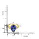 5.386ct Tanzanite Rings with 0.212tct Diamond set in 18K Yellow Gold